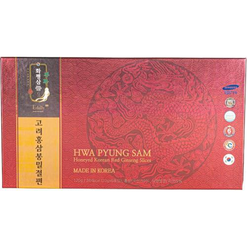 Hồng Sâm Lát Tẩm Mật Ong Edally Hwa Pyung Sam Hàn Quốc